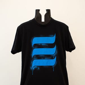 Blue ‘E’ Wave on Black
